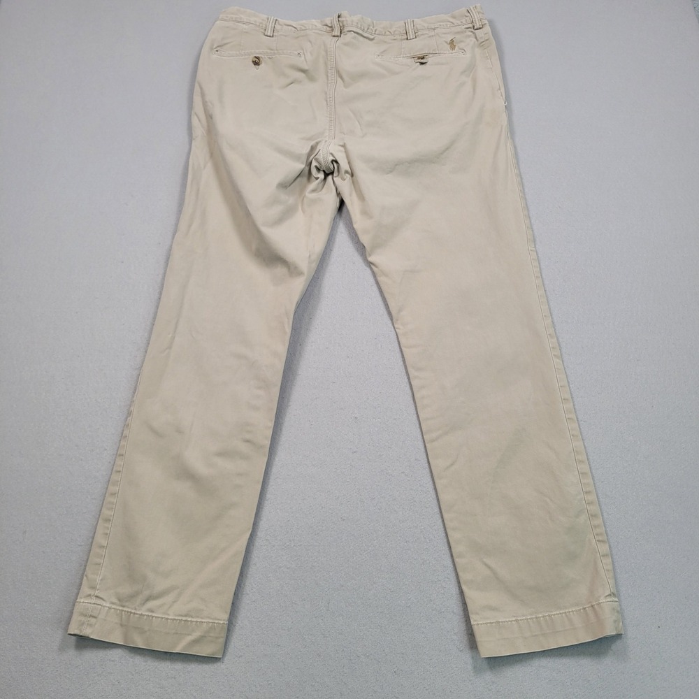 Polo Ralph Lauren Mens Stretch Slim Fit Chino Pants Tan Khaki 36x32 - Picture 7 of 11